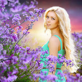 Lofaris Sunshine And Lavender Spring Theme Photo Backdrop For Portrait